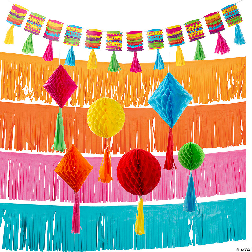 Fiesta Hanging Decorations Kit - 17 Pc. Image