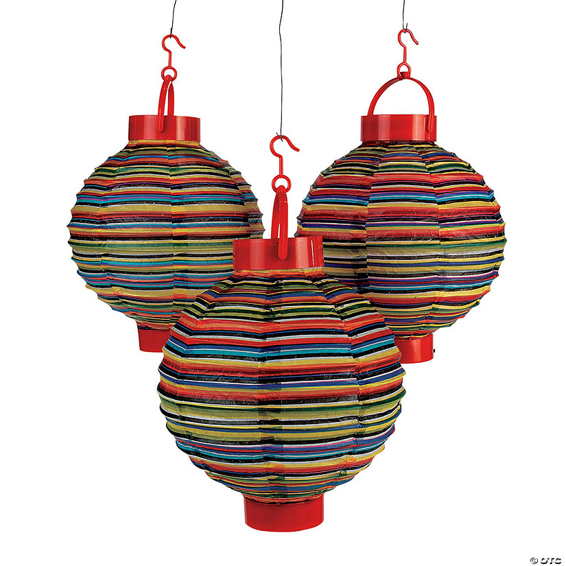 Fiesta LightUp Hanging Paper Lanterns