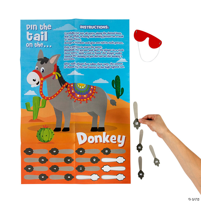 Fiesta Pin the Tail on the Donkey Game Image