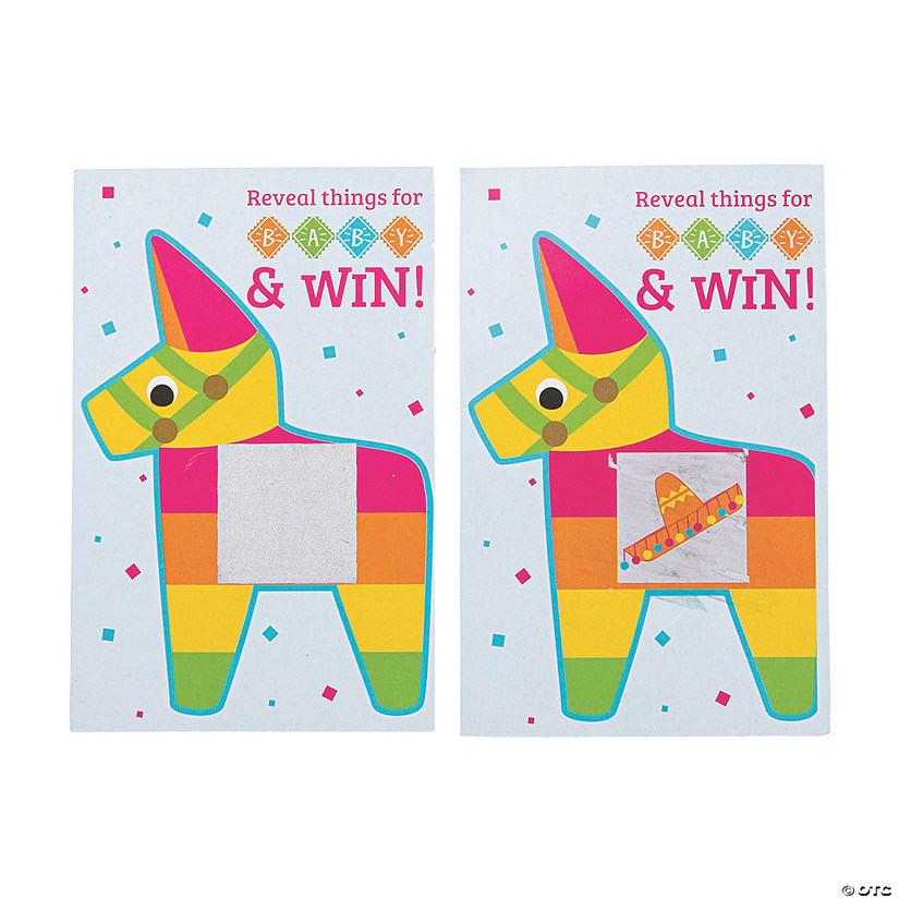 Fiesta Scratch Card Baby Shower Game Image