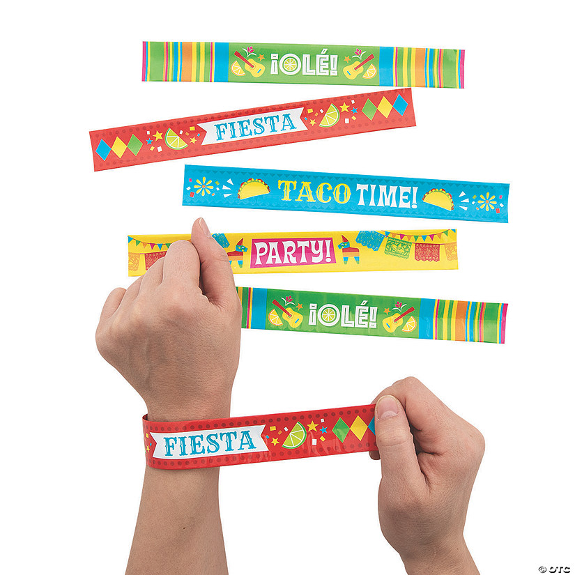 Fiesta Slap Bracelets - 12 Pc. Image
