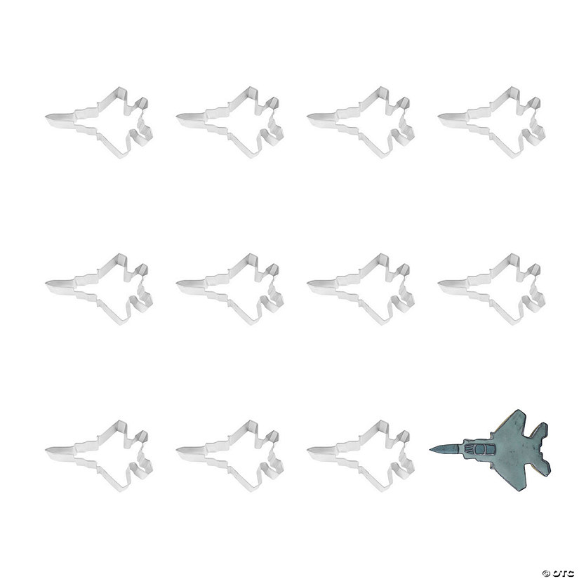 Fighter Jet 4.75" Cookie Cutters Image