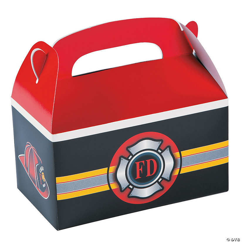Firefighter Party Favor Boxes - 12 Pc. Image