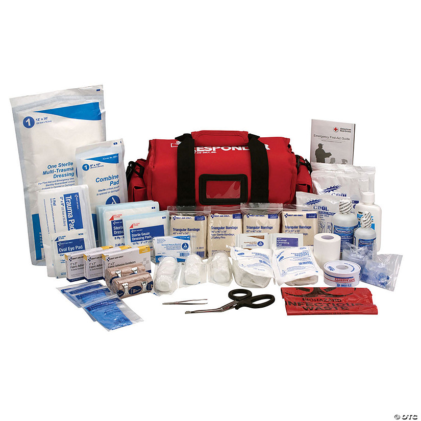 First Aid Only First Responder Kit, Large Fabric Bag, 158 Pieces Image