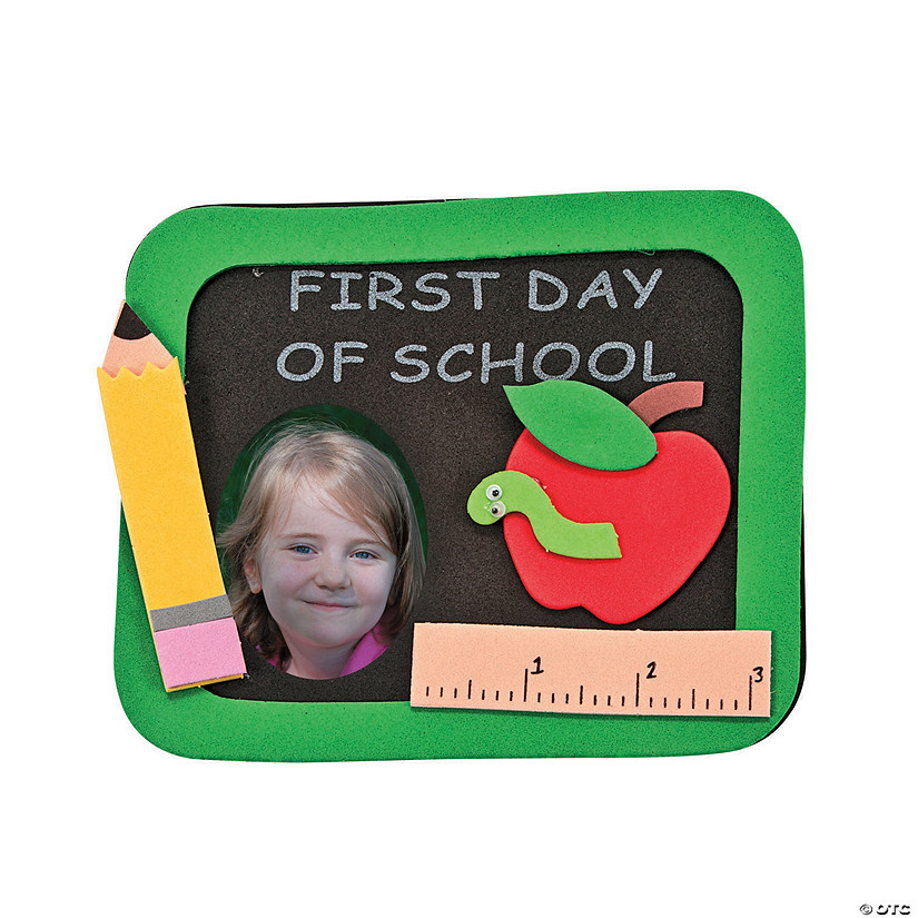 First Day of School Picture Frame Magnet Craft Kit - Makes 12 Image