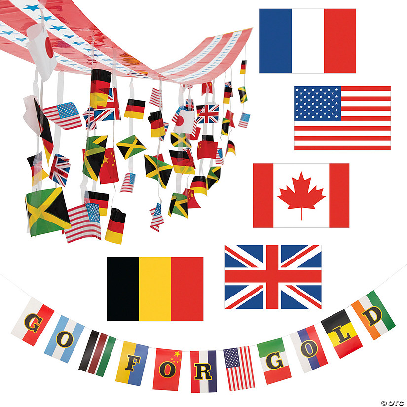 Flags of All Nations Decorating Kit - 17 Pc. Image