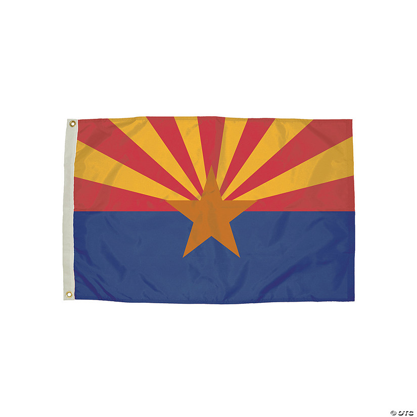 FlagZone Durawavez Nylon Outdoor Flag with Heading & Grommets - Arizona, 3' x 5' Image