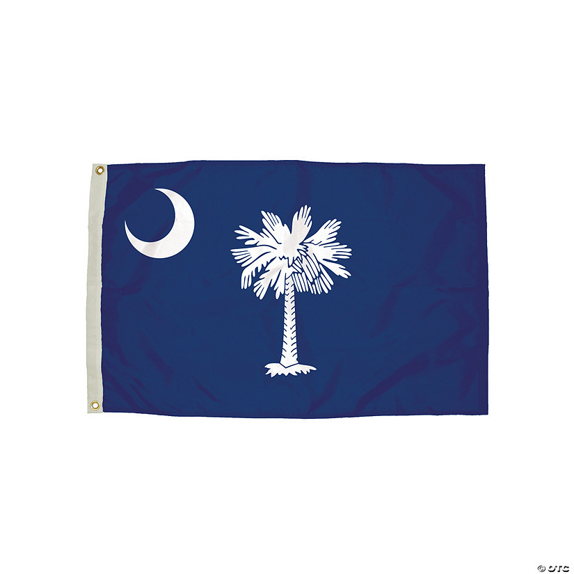 FlagZone Durawavez Nylon Outdoor Flag with Heading & Grommets, South Carolina, 3' x 5' Image