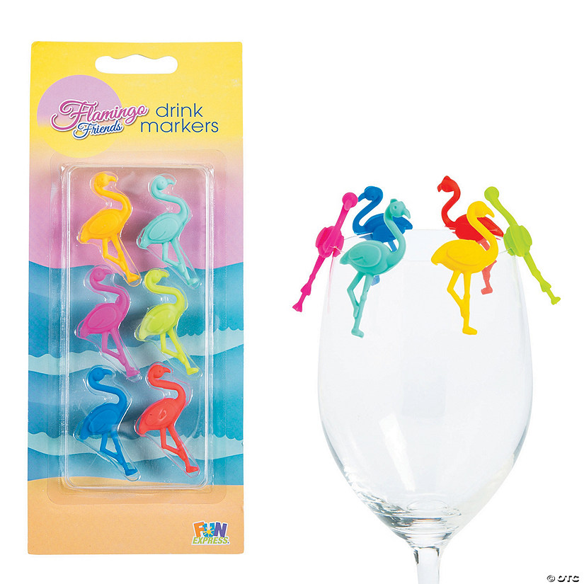Flamingo Drink Markers - 12 Pc. Image