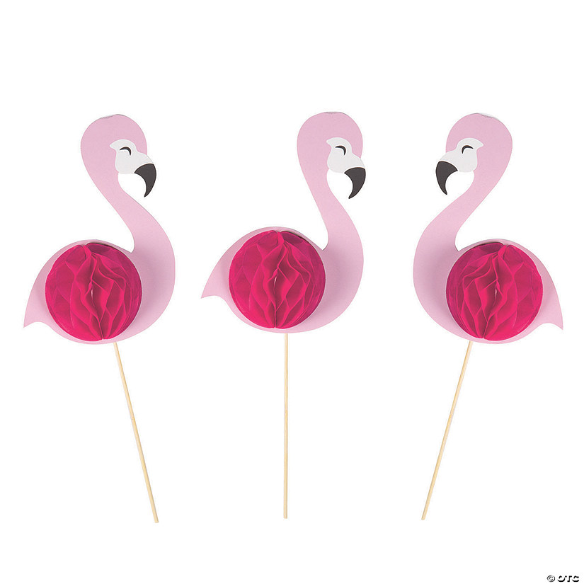 Flamingo Honeycomb Centerpieces - 3 Pc. Image