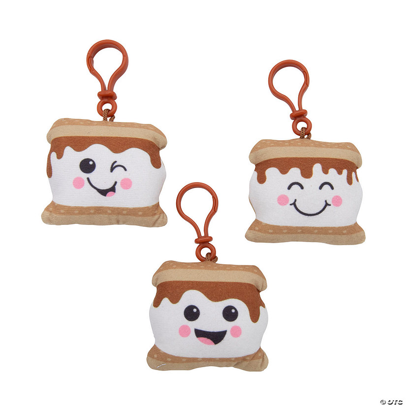 Flat Stuffed S&#8217;more Backpack Clips - 12 Pc. Image