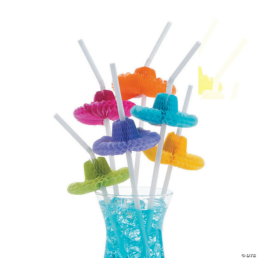 Flexible Sombrero Straws - 12 Pc. Image