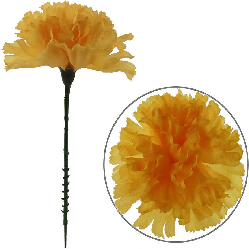 Floral Home GOLD 3.5" Silk Carnation Picks 100pcs Image