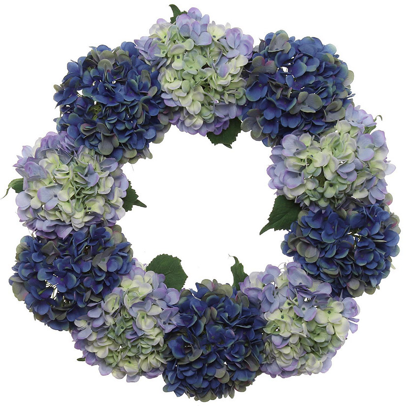 Floral Home Midnight  Blue  24" Hydrangea Wreath  1pc Image