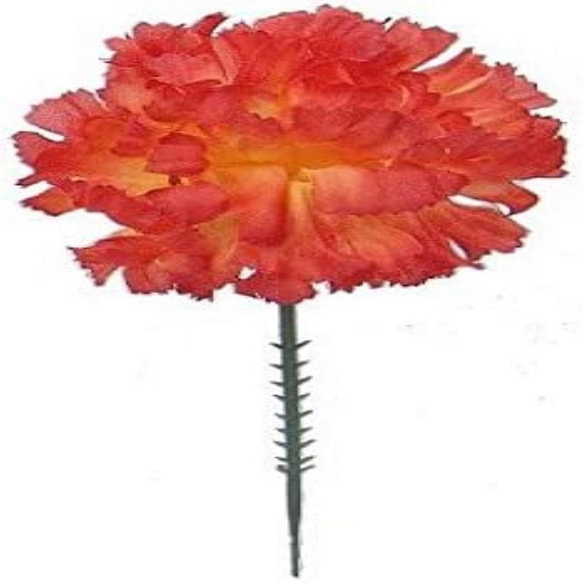 Floral Home Orange 7" Silk Carnation Picks 100pcs Image
