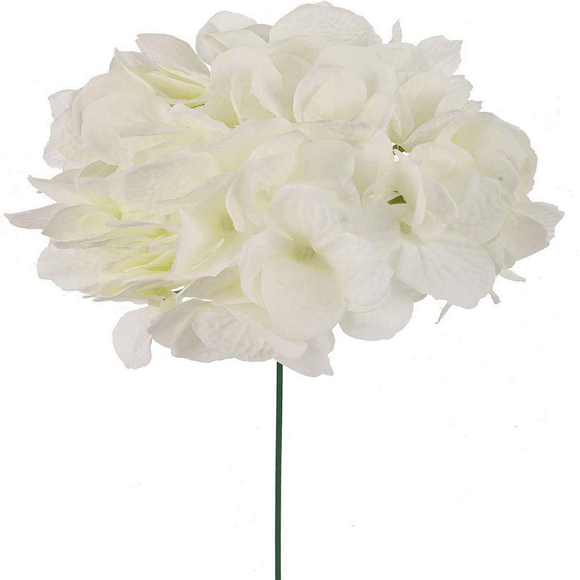 Floral Home White 7" Hydrangea Heads 10pcs Image