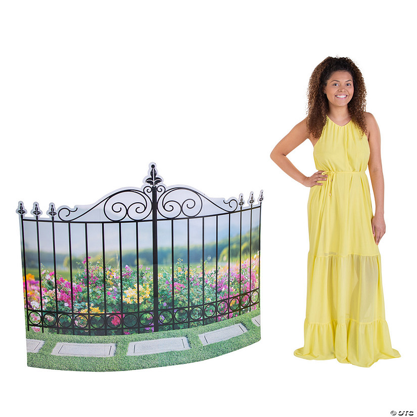 Flower Garden Fence Cardboard Cutout Stand-Up Image