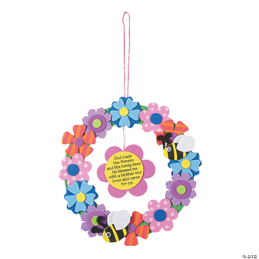 Flower Wreath For Mom Craft Kit- Makes 12 Image