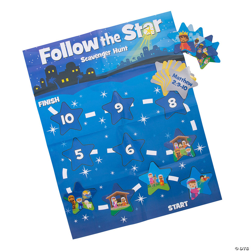 Follow the Star Scavenger Hunt Game - 22 Pc. Image