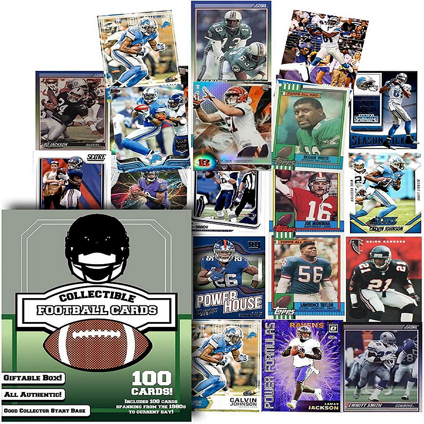 Football Trading Collector Cards 100ct Mix All-star Players Rookies TCG Set Mighty Mojo Image