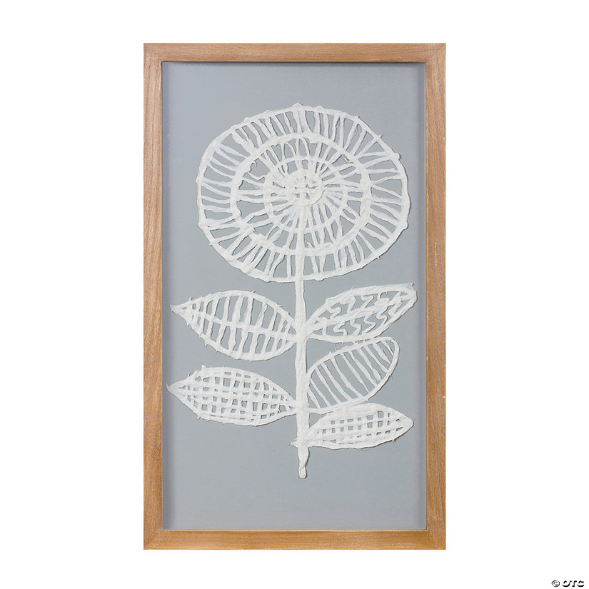 Framed Paper Mache Flower Wall Art (Set Of 2) 12"L X 20"H Wood/Paper Image
