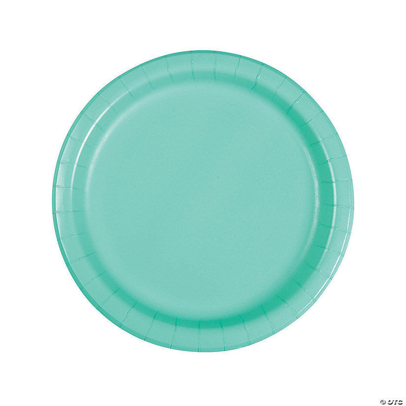 Fresh Mint Green Paper Dinner Plates - 24 Ct. Image