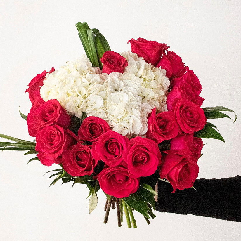 Fresh Valentine's Flowers Heart Shaped Bouquet Image