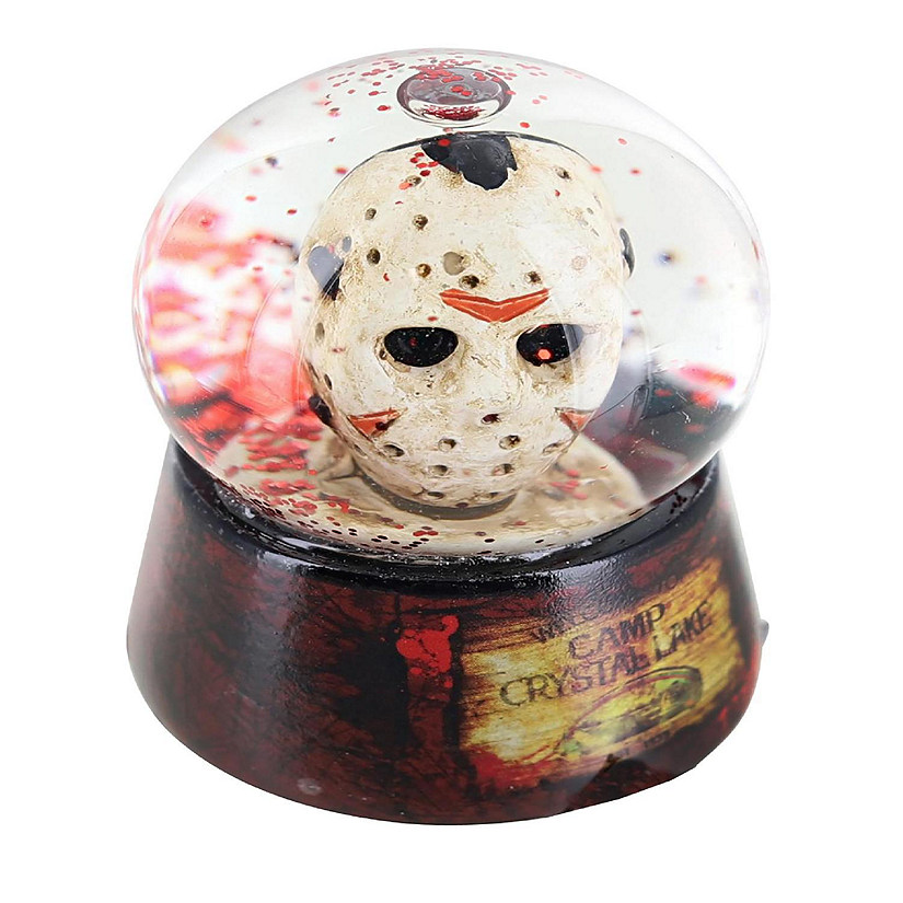 Friday The 13th Jason Voorhees Camp Crystal Lake Mini Snow Globe  2 Inches Tall Image