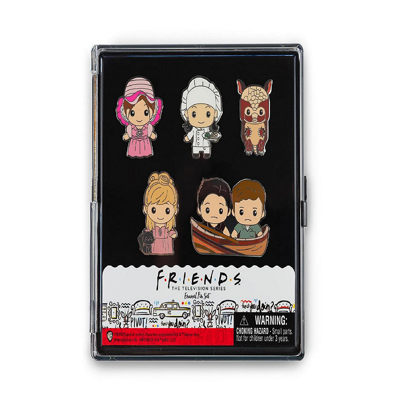 Friends Exclusive Chibi Characters 5-Piece Enamel Pin Set Toynk Exclusive Image