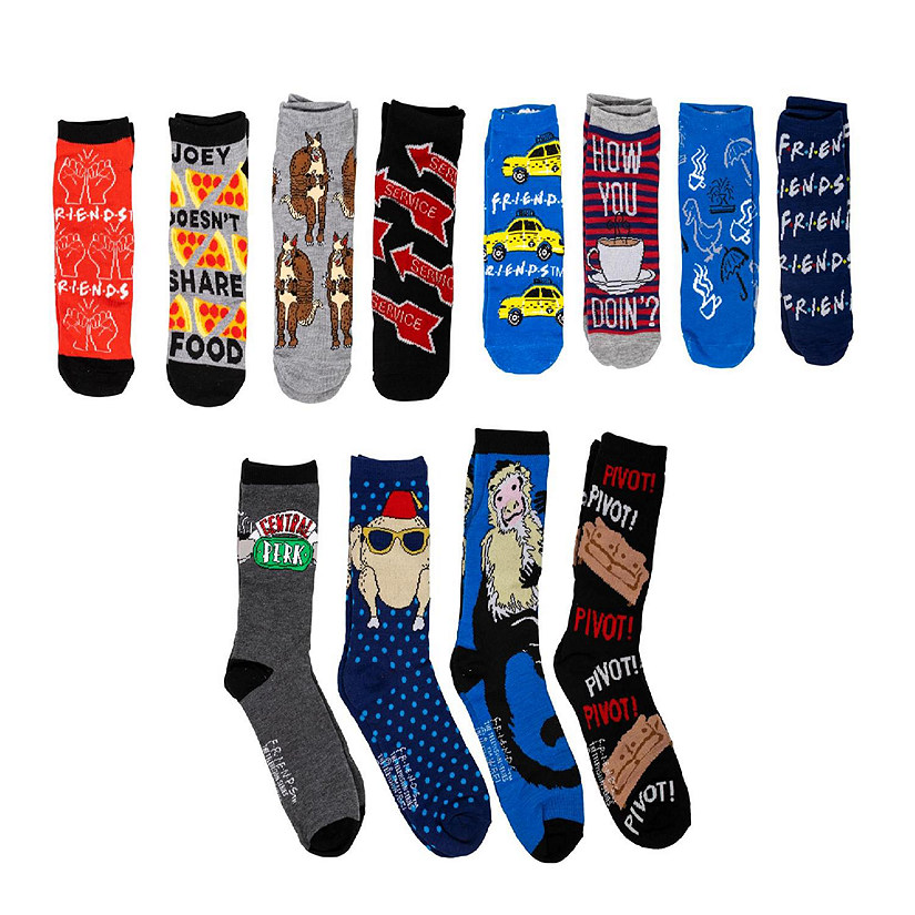 Friends Mens 12 Days of Socks in Advent Gift Box  Set A Image