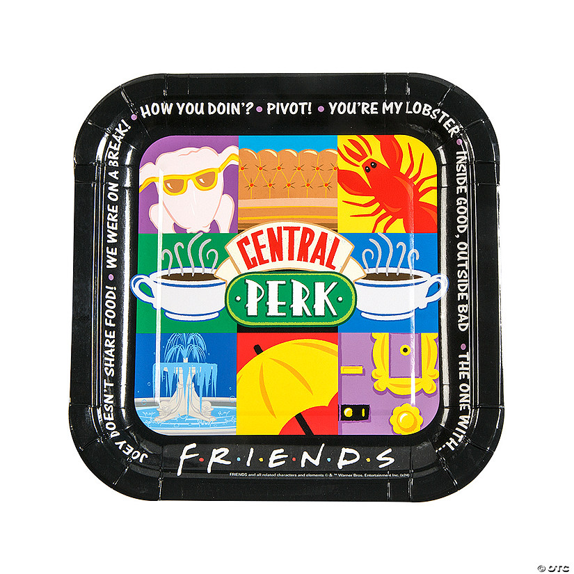 FRIENDS&#8482; Square Paper Dinner Plates - 8 Ct. Image