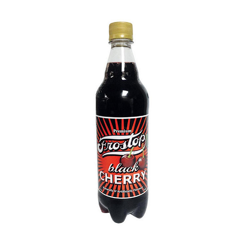 Frostop  24 oz Cherry Soda Bottle, Black - Pack of 24 Image