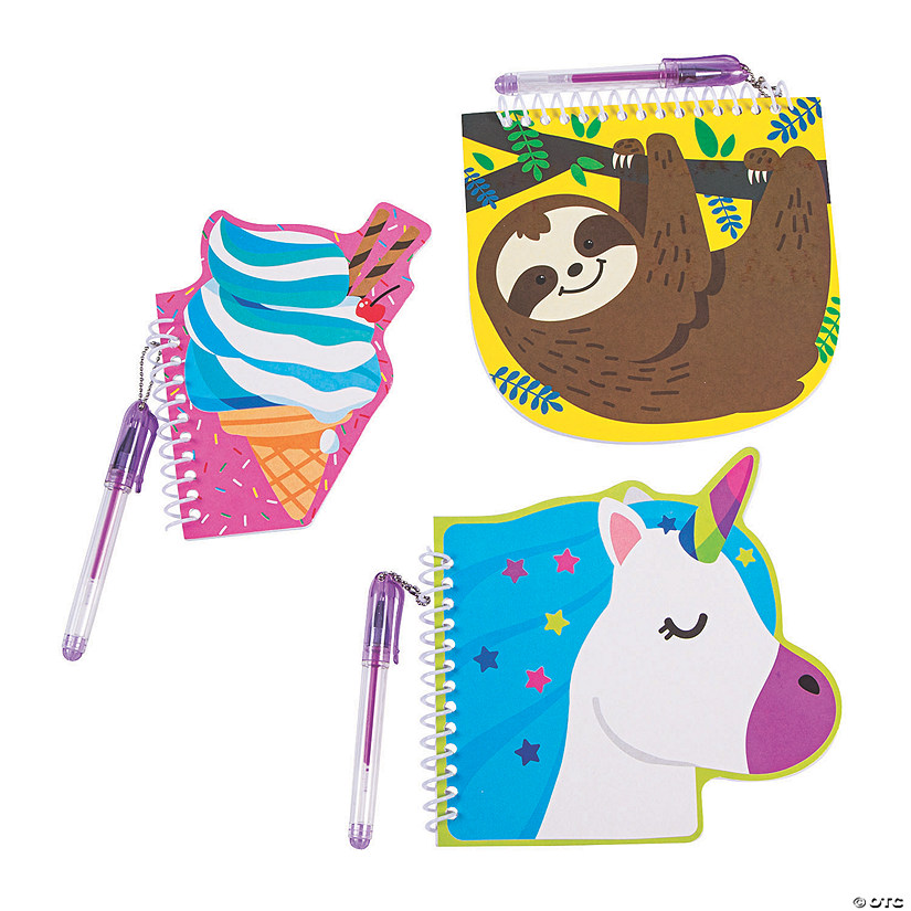 Fun Designs Spiral Notebooks with Pens - 12 Pc. Image