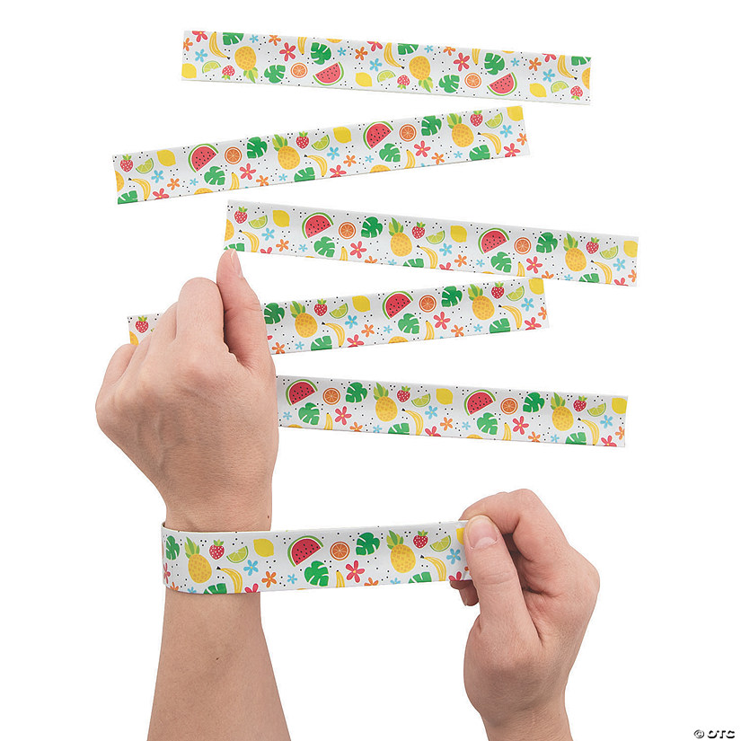 Fun Fruit Slap Bracelets - 12 Pc. Image
