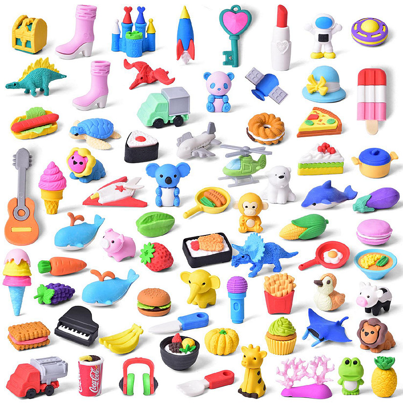 Fun Little Toys - 72 Pcs Exciting Puzzle Erasers Image