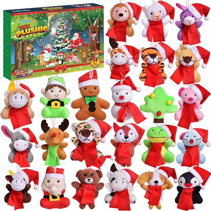 Fun Little Toys - Christmas Advent Calendar Safari Mini Plushies Image