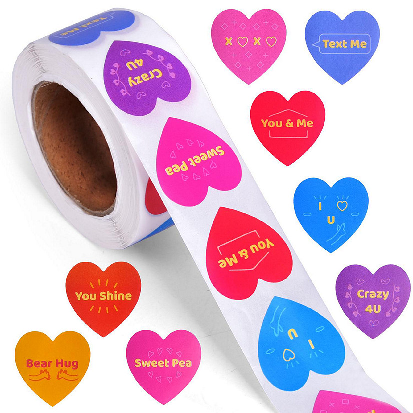 Fun Little Toys - Heart Stickers for Valentine's Day - 500 pcs Image