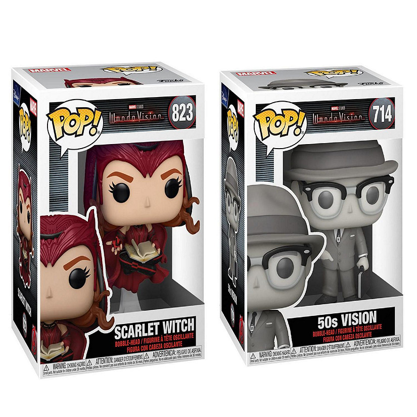 Funko Pop! Bobble Head 2 Pack Scarlet Witch and Vision 50s WandaVision Image