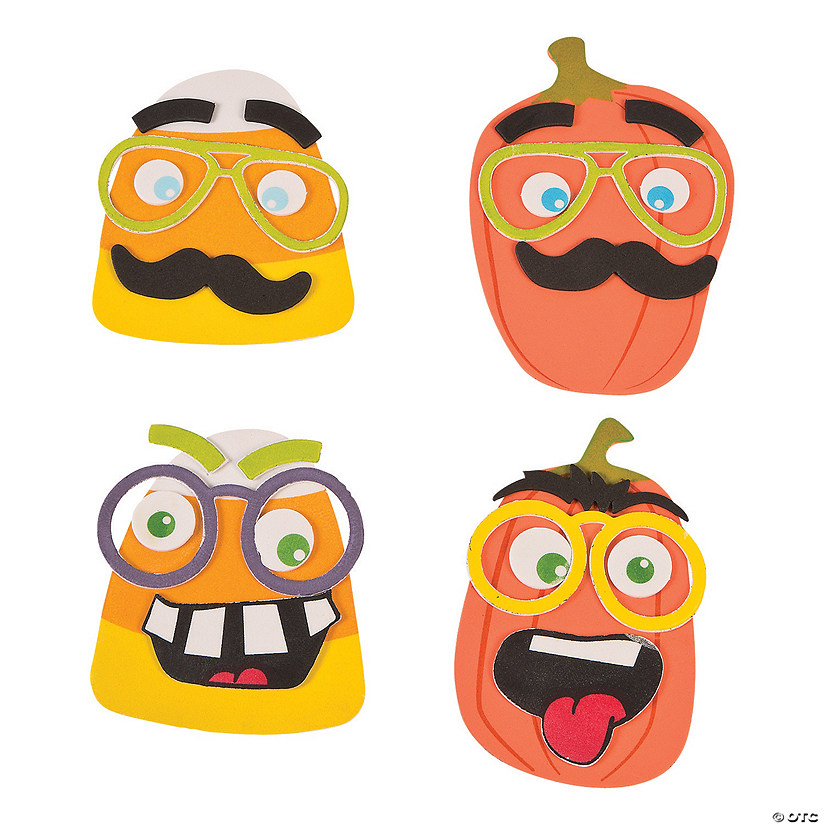 Funny Halloween Face Magnet Craft Kit - Makes 12 Image