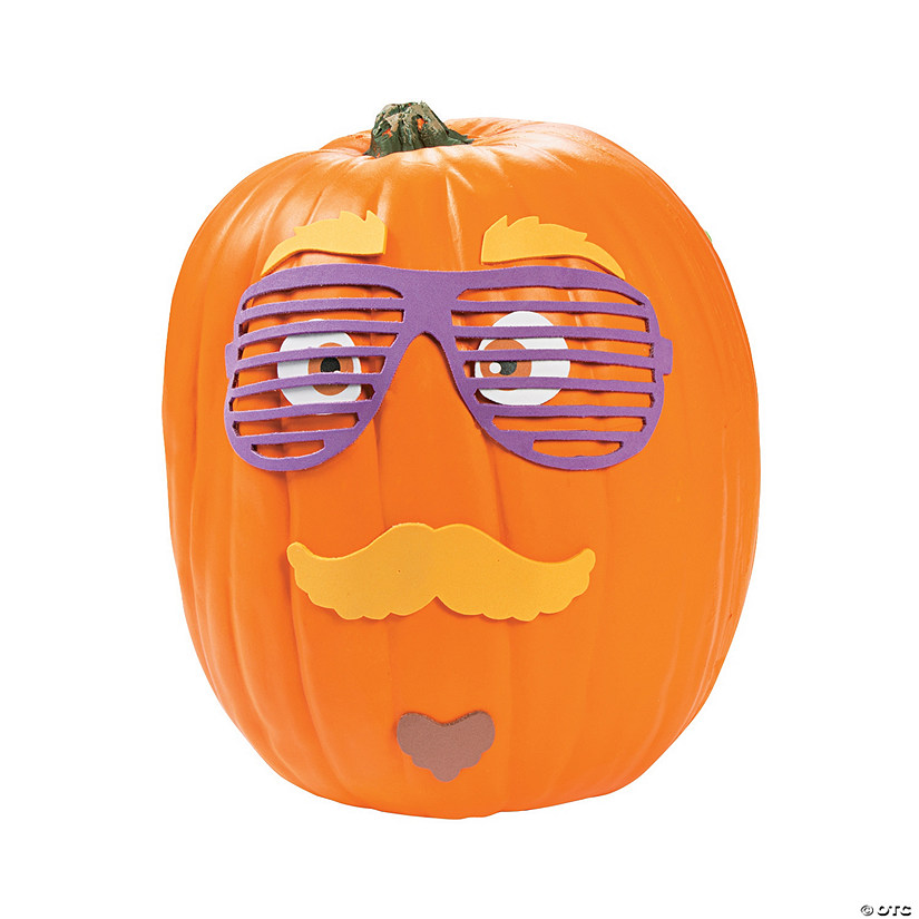 Funny Mustache Pumpkin Decorating Craft Kit - Discontinued