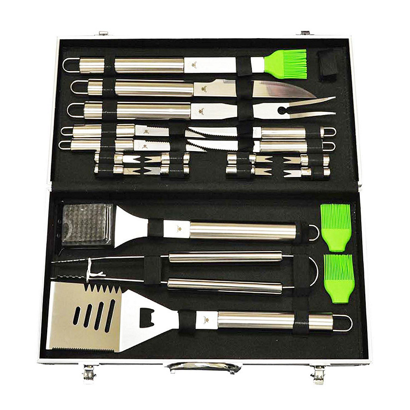 G & F Products 20-Piece Stainless-Steel BBQ Tool Kit Image
