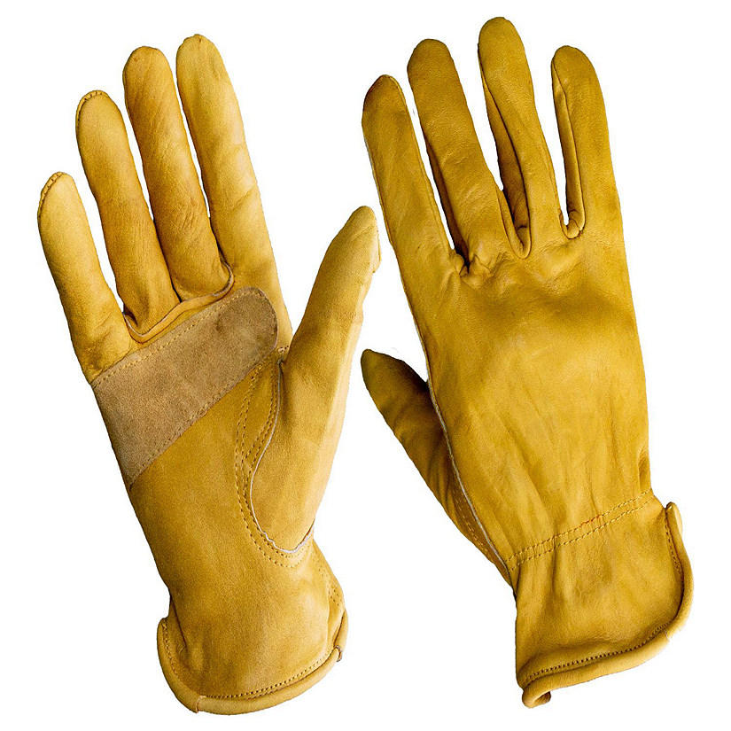 G & F Products Grain Cowhide Leather Work Gloves, 3 Pairs Image