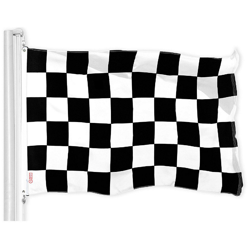 G128 3x5ft Checkered 150D Polyester Flag Image