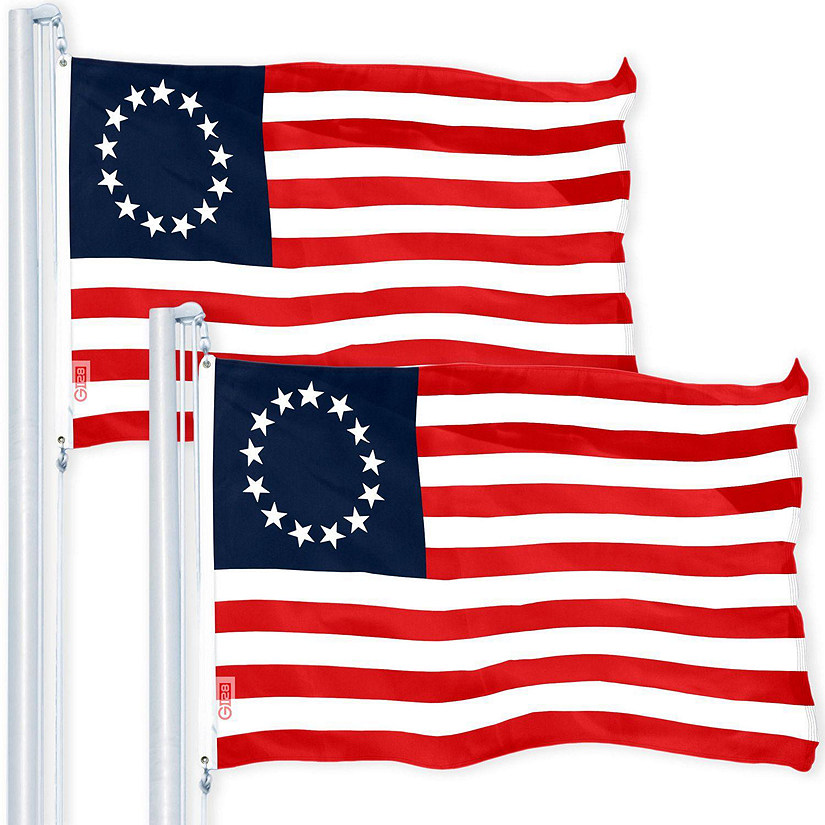 G128 - Betsy Ross Flag 3x5FT 2 Pack 150D Printed Polyester Image