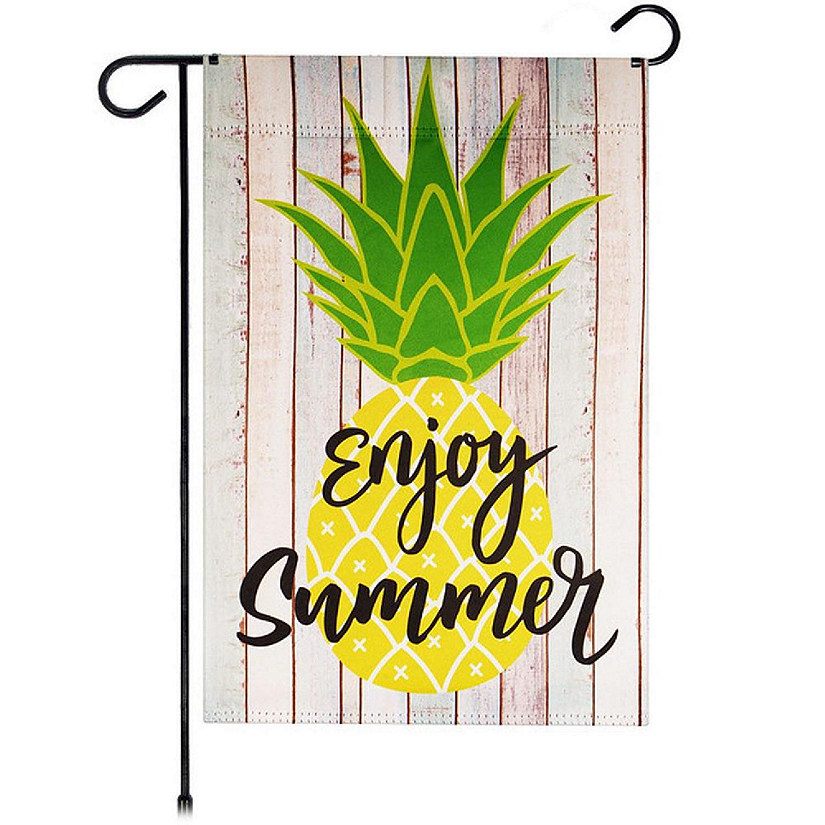 G128 - Garden Flag Summer Decoration Enjoy Summer Pineapple 12"x18" Image