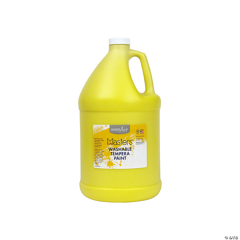 Gallon Washable Yellow Tempera Paint Image