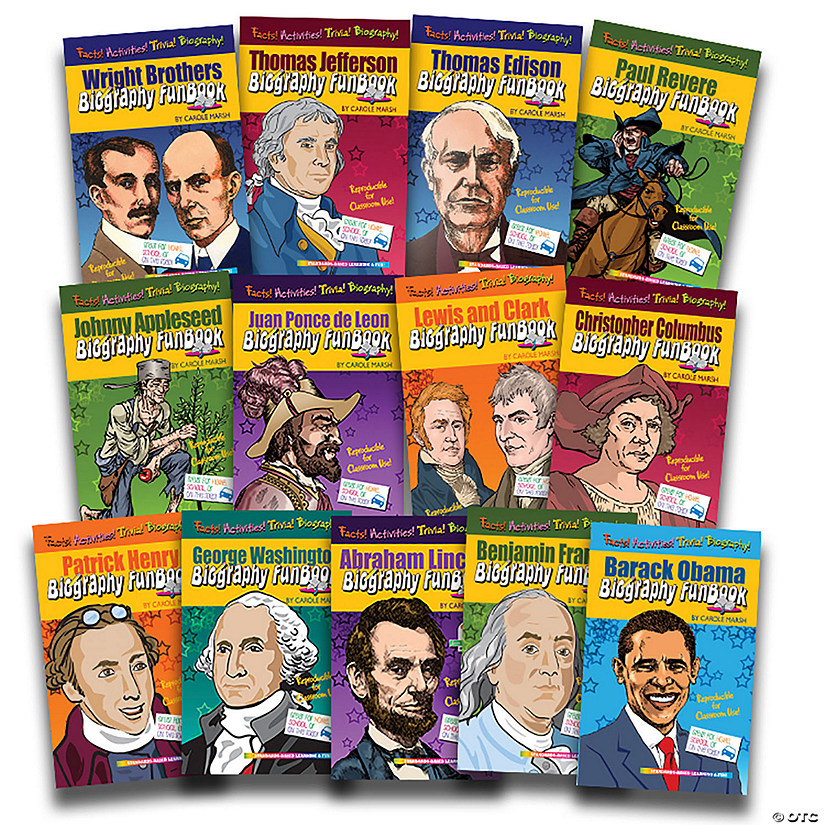 Gallopade Presidents, Explorers and Inventions Set - Set of 13 Books Image