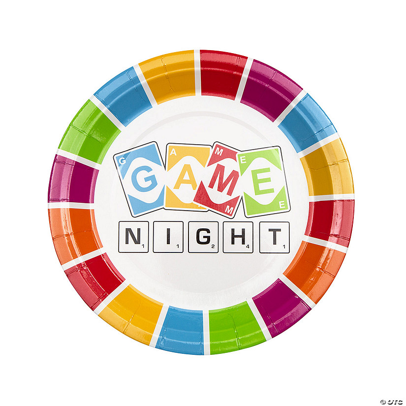 Game Night Party Paper Dinner Plates &#8211; 8 Ct. Image