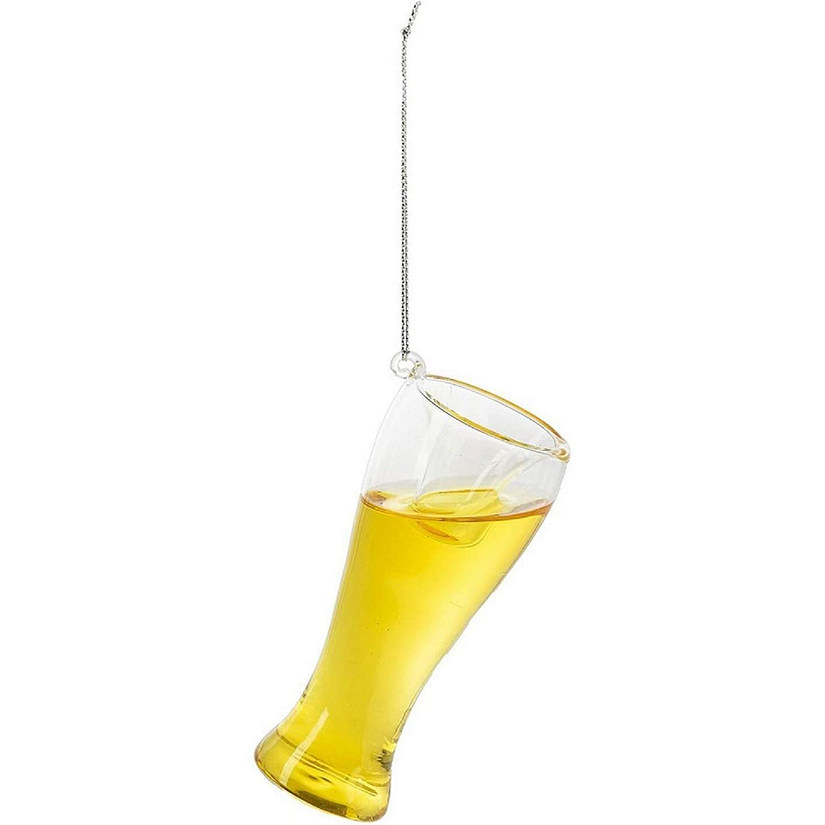 Ganz Christmas Cheer Beer Glass Ornament, Yellow Image