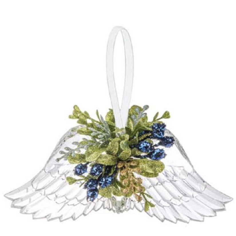 Ganz Mistletoe Angel Wings Christmas Tree Ornament 7.5 Inch Multicolor Image